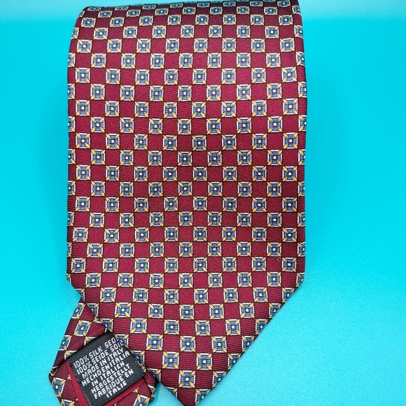 Angelo Bosani The Tie Rack  Necktie Stylish Silk Geometric Pattern Made in Italy - Picture 7 of 8